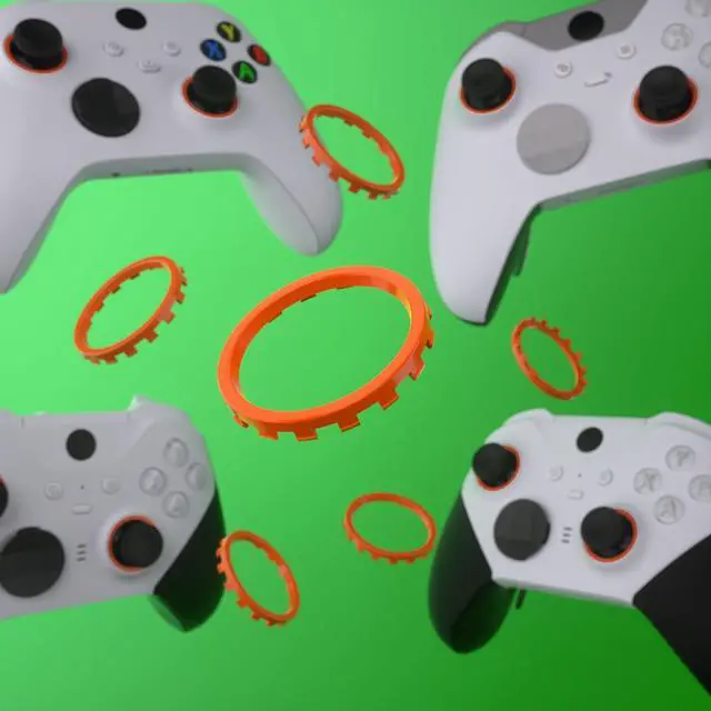 Alt view image 4 of 7 - Replacement Accent Rings for Xbox Elite Series 2 Core | for Elite Series 2 | for Xbox One Elite | for ASR Version Shell for Xbox Series X/S Controller - Orange @