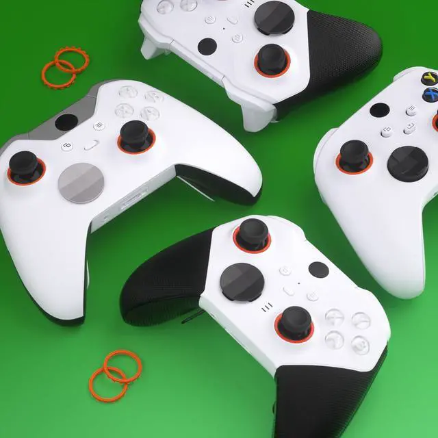 Alt view image 6 of 7 - Replacement Accent Rings for Xbox Elite Series 2 Core | for Elite Series 2 | for Xbox One Elite | for ASR Version Shell for Xbox Series X/S Controller - Orange @