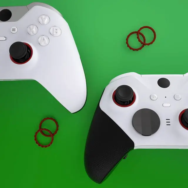 Alt view image 5 of 7 - Replacement Accent Rings for Xbox Elite Series 2 Core | for Elite Series 2 | for Xbox One Elite | for ASR Version Shell for Xbox Series X/S Controller - Carmine Red @