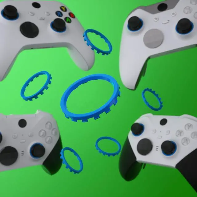 Alt view image 4 of 7 - Replacement Accent Rings for Xbox Elite Series 2 Core | for Elite Series 2 | for Xbox One Elite | for ASR Version Shell for Xbox Series X/S Controller - Blue @