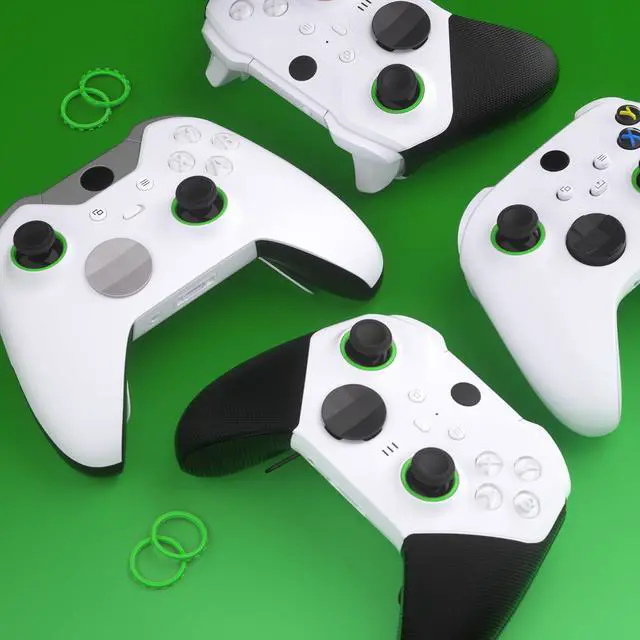 Alt view image 6 of 7 - Replacement Accent Rings for Xbox Elite Series 2 Core | for Elite Series 2 | for Xbox One Elite | for ASR Version Shell for Xbox Series X/S Controller - Green @