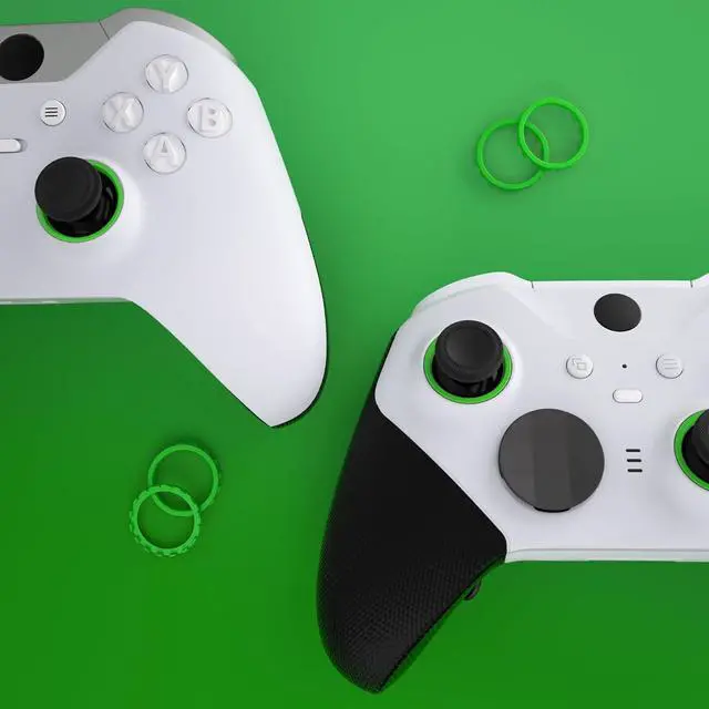 Alt view image 5 of 7 - Replacement Accent Rings for Xbox Elite Series 2 Core | for Elite Series 2 | for Xbox One Elite | for ASR Version Shell for Xbox Series X/S Controller - Green @