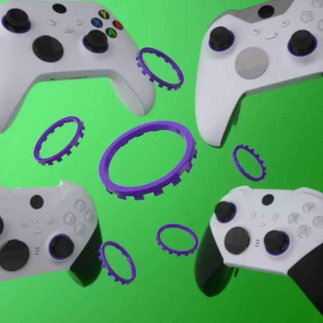 Alt view image 4 of 7 - Replacement Accent Rings for Xbox Elite Series 2 Core | for Elite Series 2 | for Xbox One Elite | for ASR Version Shell for Xbox Series X/S Controller - Purple @