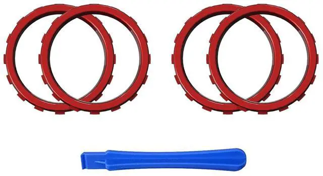 Alt view image 3 of 7 - Replacement Accent Rings for Xbox Elite Series 2 Core | for Elite Series 2 | for Xbox One Elite | for ASR Version Shell for Xbox Series X/S Controller - Scarlet Red @