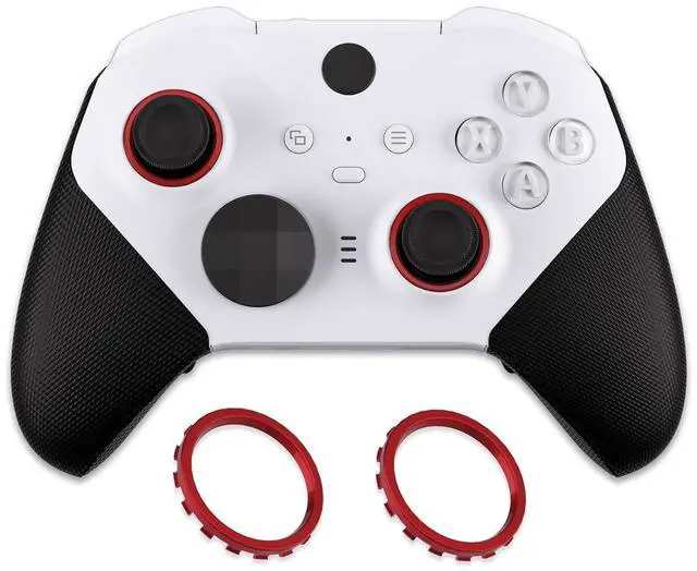Alt view image 7 of 7 - Replacement Accent Rings for Xbox Elite Series 2 Core | for Elite Series 2 | for Xbox One Elite | for ASR Version Shell for Xbox Series X/S Controller - Scarlet Red @