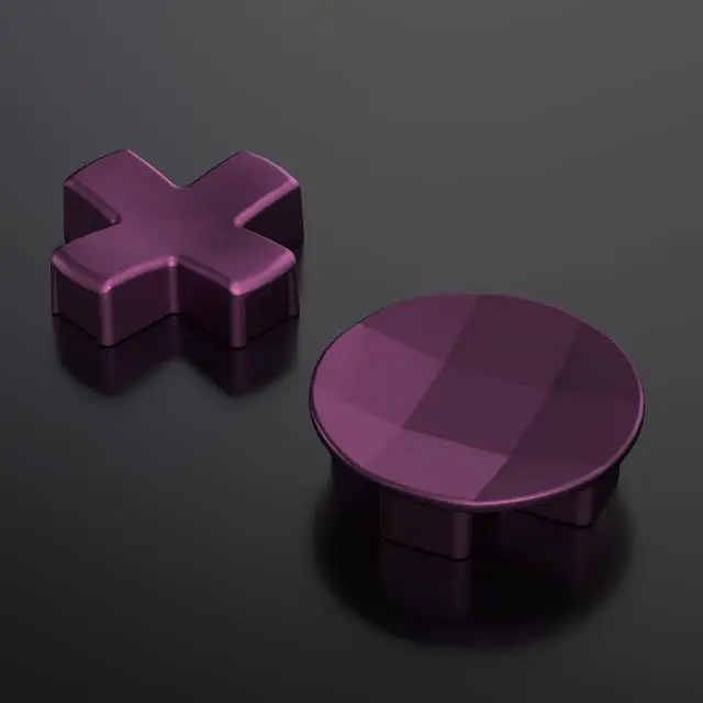Alt view image 3 of 7 - 2Pcs Metalic Grape Magnetic Stainless Steel D-Pads, for Xbox Elite 1/2 Controller, Replacement Parts Directional Pad Button Kits for Xbox One Elite & Xbox One Elite Series 2 Controller @