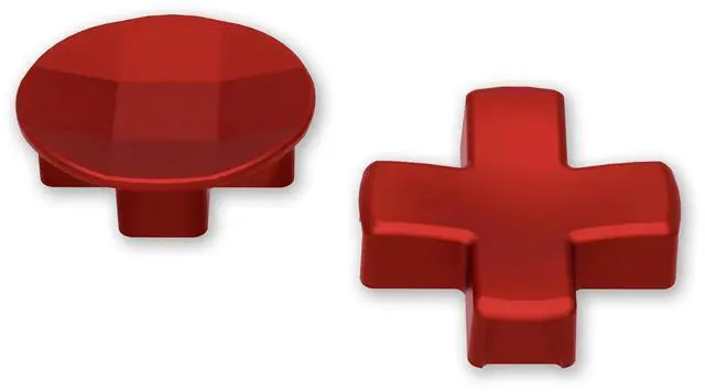 Main image of 2Pcs Metallic Scarlet Red Magnetic Stainless Steel D-Pads for Xbox Elite 1/2 Controller, Replacement Directional Pad Button Kits for Xbox One Elite & Xbox One Elite Series 2 Controller @