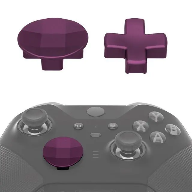 Alt view image 7 of 7 - 2Pcs Metalic Grape Magnetic Stainless Steel D-Pads, for Xbox Elite 1/2 Controller, Replacement Parts Directional Pad Button Kits for Xbox One Elite & Xbox One Elite Series 2 Controller @