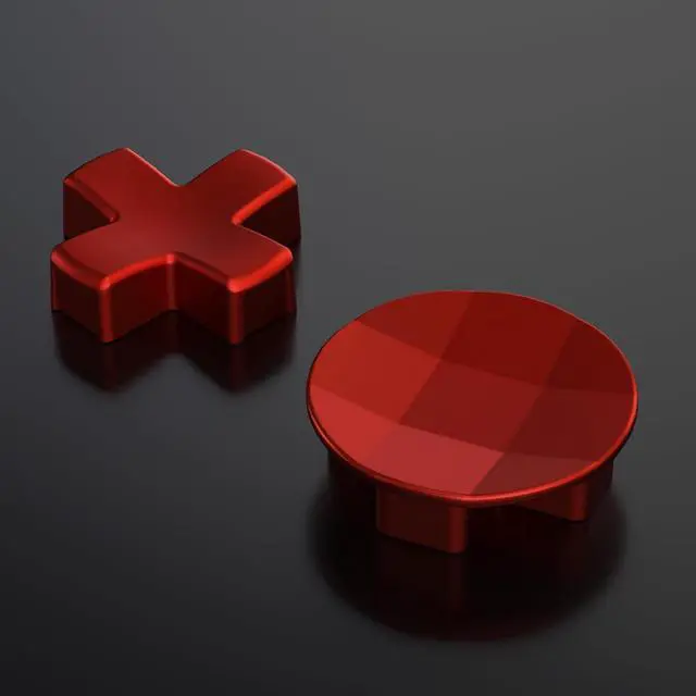 Alt view image 3 of 7 - 2Pcs Metallic Scarlet Red Magnetic Stainless Steel D-Pads for Xbox Elite 1/2 Controller, Replacement Directional Pad Button Kits for Xbox One Elite & Xbox One Elite Series 2 Controller @