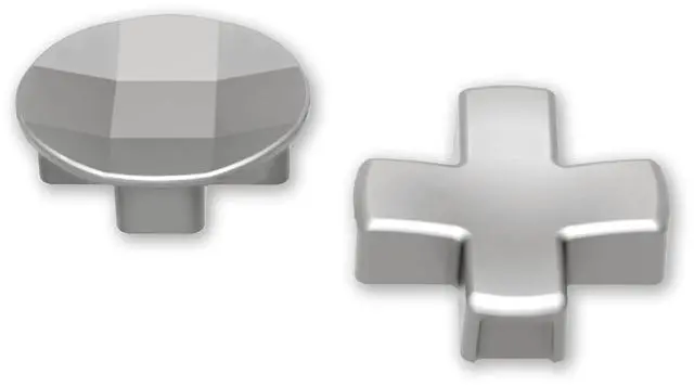 Main image of 2 pcs Metalic Silver Magnetic Stainless Steel D-Pads, for Xbox Elite 1/2 Controller, Replacement Parts Directional Pad Button Kits for Xbox One Elite & Xbox One Elite Series 2 Controller @