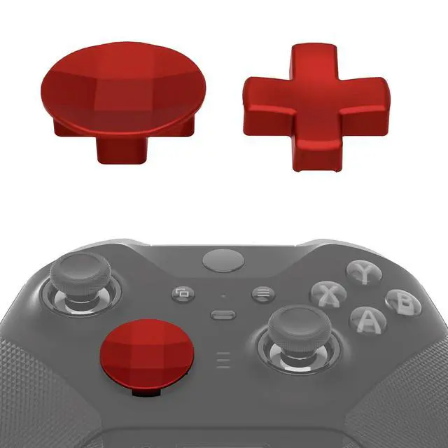 Alt view image 7 of 7 - 2Pcs Metallic Scarlet Red Magnetic Stainless Steel D-Pads for Xbox Elite 1/2 Controller, Replacement Directional Pad Button Kits for Xbox One Elite & Xbox One Elite Series 2 Controller @