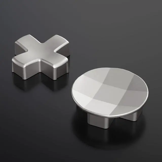 Alt view image 3 of 7 - 2 pcs Metalic Silver Magnetic Stainless Steel D-Pads, for Xbox Elite 1/2 Controller, Replacement Parts Directional Pad Button Kits for Xbox One Elite & Xbox One Elite Series 2 Controller @