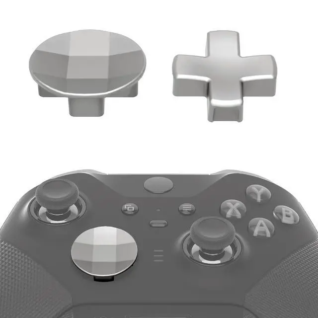 Alt view image 7 of 7 - 2 pcs Metalic Silver Magnetic Stainless Steel D-Pads, for Xbox Elite 1/2 Controller, Replacement Parts Directional Pad Button Kits for Xbox One Elite & Xbox One Elite Series 2 Controller @