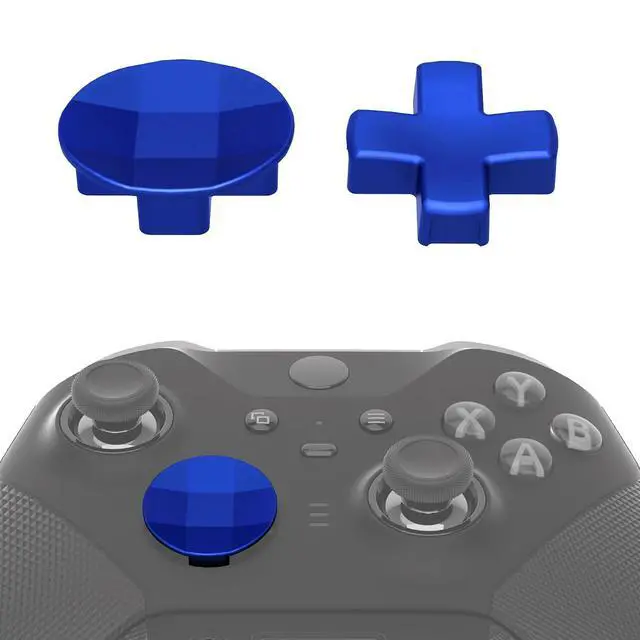 Alt view image 7 of 7 - 2Pcs Metallic Blue Magnetic Stainless Steel D-Pads for Xbox Elite 1/2 Controller, Replacement Directional Pad Button Kits for Xbox One Elite & Xbox One Elite Series 2 Controller @