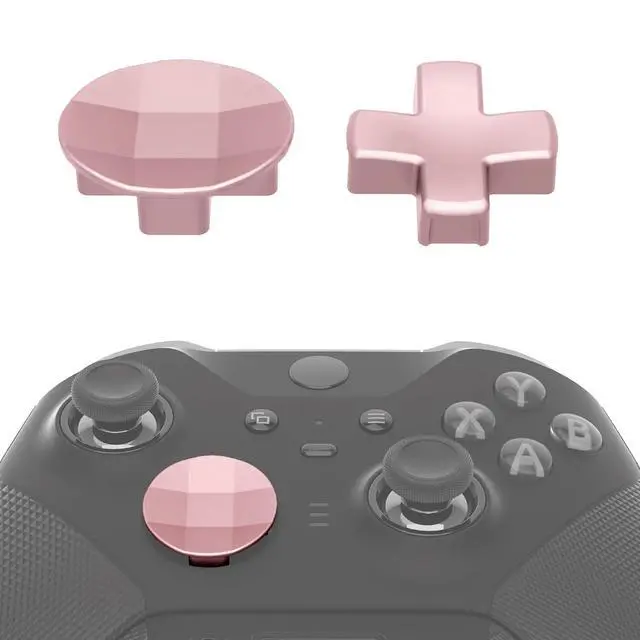 Alt view image 7 of 7 - 2pcs Metalic Rose Gold Magnetic Stainless Steel D-Pads, for Xbox Elite 1/2 Controller, Replacement Parts Directional Pad Button Kits for Xbox One Elite & Xbox One Elite Series 2 Controller @