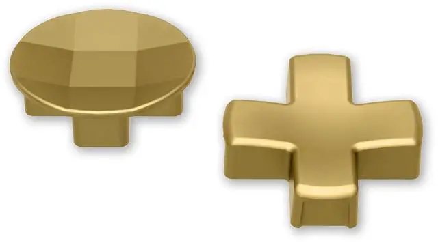 Main image of 2Pcs Metalic Hero Gold Magnetic Stainless Steel D-Pads, for Xbox Elite 1/2 Controller, Replacement Parts Directional Pad Button Kits for Xbox One Elite & Xbox One Elite Series 2 Controller @