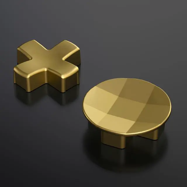 Alt view image 3 of 7 - 2Pcs Metalic Hero Gold Magnetic Stainless Steel D-Pads, for Xbox Elite 1/2 Controller, Replacement Parts Directional Pad Button Kits for Xbox One Elite & Xbox One Elite Series 2 Controller @