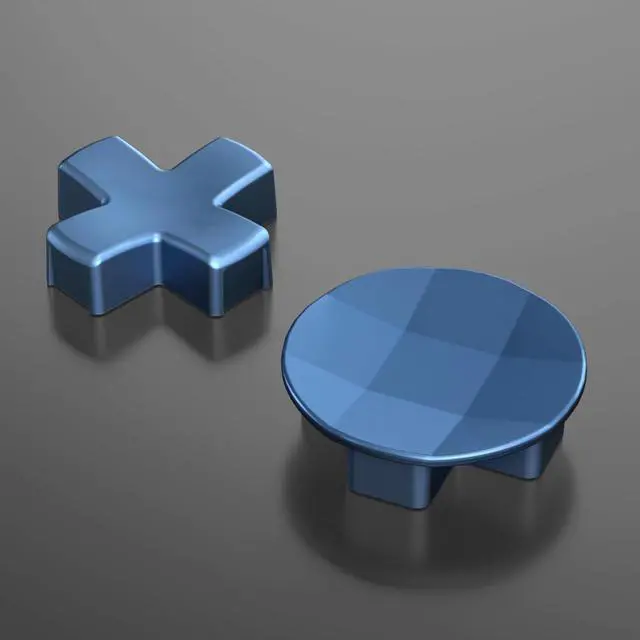 Alt view image 3 of 7 - 2Pcs Metalic Neptune Blue Magnetic Stainless Steel D-Pads, for Xbox Elite 1/2, Replacement Parts Directional Pad Button Kits for Xbox One Elite & Xbox One Elite Series 2 Controller @