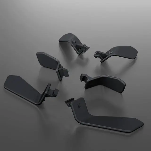 Alt view image 6 of 7 - Swift Paddles for Xbox Elite 1/2 Controller, 6 in 1 Metalic Black Replacement Interchangeable Back Paddles for Xbox One Elite & Elite Series 2 Controller @