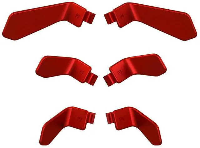 Alt view image 2 of 7 - Swift Paddles for Xbox Elite 1/2 Controller, 6 in 1 Metalic Scarlet Red Replacement Interchangeable Back Paddles for Xbox One Elite & Elite Series 2 Controller @