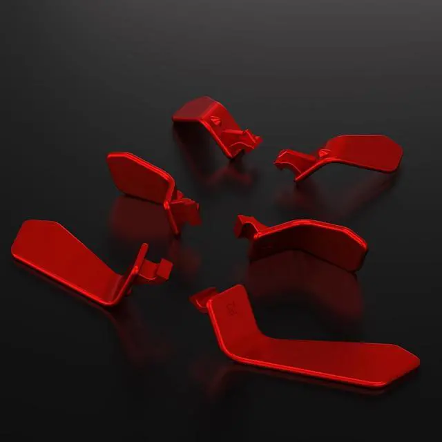 Alt view image 6 of 7 - Swift Paddles for Xbox Elite 1/2 Controller, 6 in 1 Metalic Scarlet Red Replacement Interchangeable Back Paddles for Xbox One Elite & Elite Series 2 Controller @