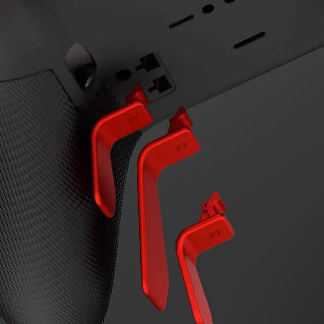 Alt view image 7 of 7 - Swift Paddles for Xbox Elite 1/2 Controller, 6 in 1 Metalic Scarlet Red Replacement Interchangeable Back Paddles for Xbox One Elite & Elite Series 2 Controller @
