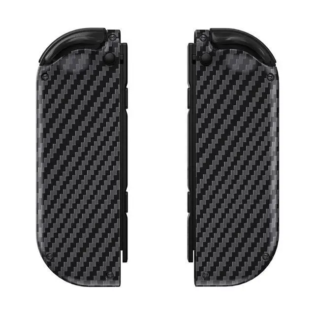 Alt view image 5 of 7 - DIY Replacement Shell Buttons for Nintendo Switch & Switch OLED, Graphite Carbon Fiber Soft Touch Housing with Full Set Button for Joycon Handheld Controller - Console Shell NOT Included @