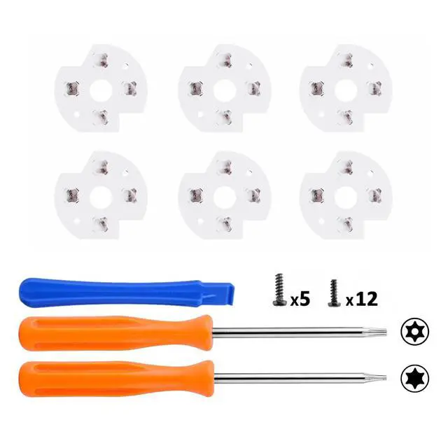 Alt view image 2 of 6 - Replacement Dpad Conductive Flim for Xbox One Controller - 6 Pack Repair Kits Direction Button Switch Pad for Xbox Series S/X, for Xbox One S/X/Elite, Elite Series 2 Core Controller @