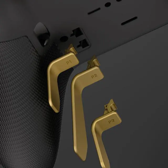 Alt view image 7 of 7 - Swift Paddles for Xbox Elite 1/2 Controller, 6 in 1 Replacement Interchangeable Accessories Back Paddles for Xbox Elite 2 Controller - Metalic Hero Gold @