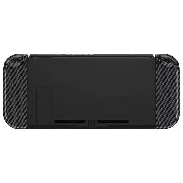 Alt view image 7 of 7 - DIY Replacement Shell Buttons for Nintendo Switch & Switch OLED, Graphite Carbon Fiber Soft Touch Housing with Full Set Button for Joycon Handheld Controller - Console Shell NOT Included @