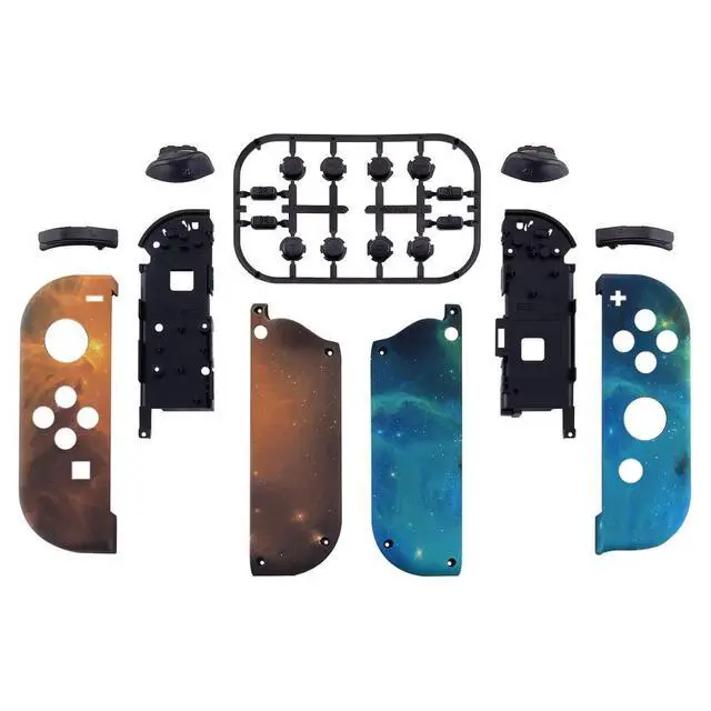Alt view image 2 of 7 - DIY Replacement Shell Buttons for Nintendo Switch & Switch OLED, Gold Star Universe Soft Touch Housing with Full Set Button for Joycon Handheld Controller - Console Shell NOT Included @