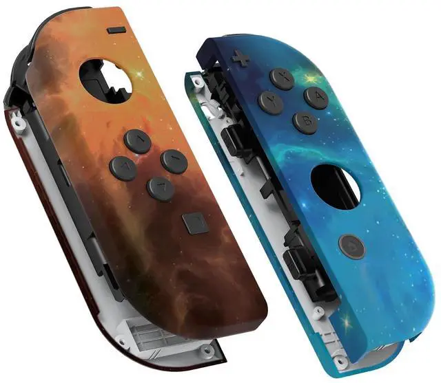 Main image of DIY Replacement Shell Buttons for Nintendo Switch & Switch OLED, Gold Star Universe Soft Touch Housing with Full Set Button for Joycon Handheld Controller - Console Shell NOT Included @
