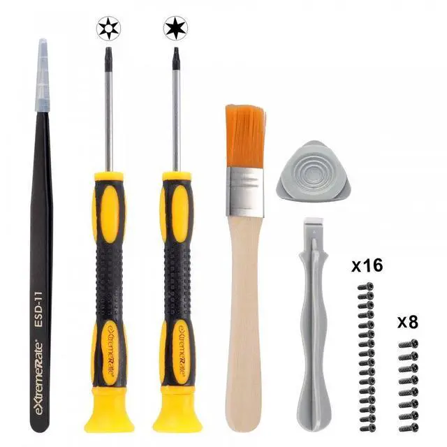 Main image of T6 T8H Screwdriver Set Opening Tools Repair Kits for Xbox Series X/S, Elite 2 Core, Xbox One, Xbox One Elite, Xbox One S/X Controller w/Spare Screws Tweezers Prying Tool & Cleaning Brush @