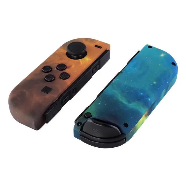 Alt view image 3 of 7 - DIY Replacement Shell Buttons for Nintendo Switch & Switch OLED, Gold Star Universe Soft Touch Housing with Full Set Button for Joycon Handheld Controller - Console Shell NOT Included @