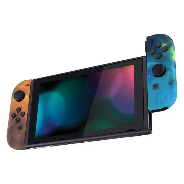 Alt view image 4 of 7 - DIY Replacement Shell Buttons for Nintendo Switch & Switch OLED, Gold Star Universe Soft Touch Housing with Full Set Button for Joycon Handheld Controller - Console Shell NOT Included @