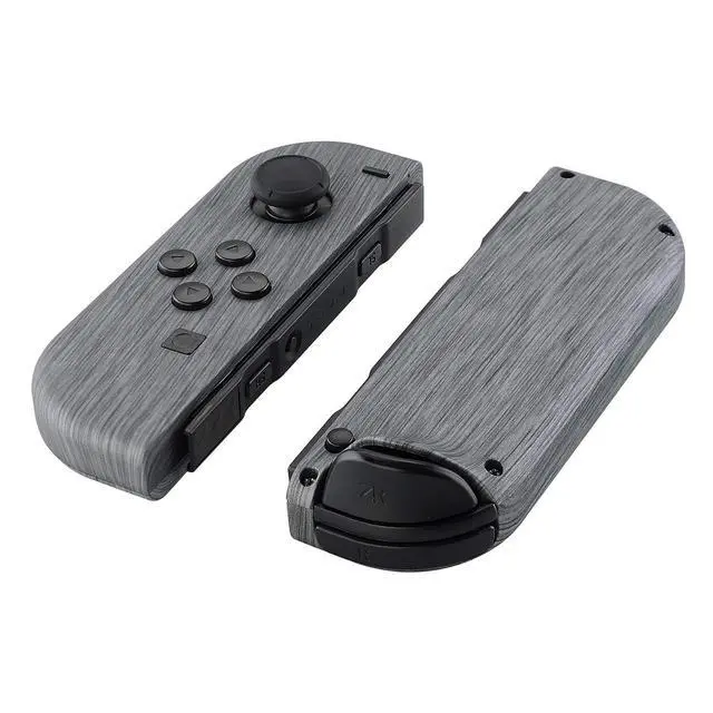 Alt view image 3 of 7 - DIY Replacement Shell Buttons for Nintendo Switch & Switch OLED, Brushed Silver Soft Touch Custom Housing with Full Set Button for Joycon Handheld Controller - Console Shell NOT Included @