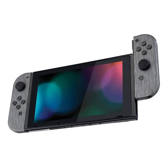 Alt view image 4 of 7 - DIY Replacement Shell Buttons for Nintendo Switch & Switch OLED, Brushed Silver Soft Touch Custom Housing with Full Set Button for Joycon Handheld Controller - Console Shell NOT Included @