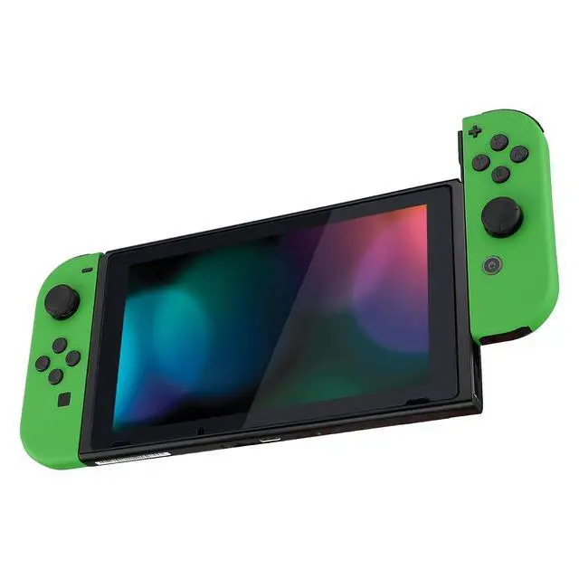 Alt view image 4 of 7 - DIY Replacement Shell Buttons for Nintendo Switch & Switch OLED, Green Soft Touch Custom Housing Case with Full Set Button for Joycon Handheld Controller - Console Shell NOT Included @