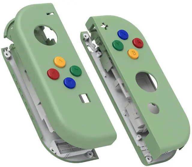 Main image of DIY Replacement Shell Buttons for Nintendo Switch & Switch OLED, Matcha Green Custom Soft Touch Housing with Corlorful Button for Joycon Handheld Controller - Console Shell NOT Included @
