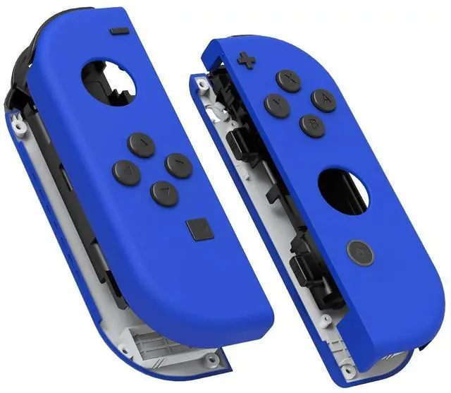 Main image of DIY Replacement Shell Buttons for Nintendo Switch & Switch OLED, Blue Soft Touch Custom Housing Case with Full Set Button for Joycon Handheld Controller - Console Shell NOT Included @