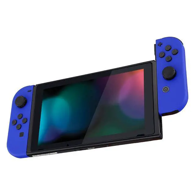 Alt view image 4 of 7 - DIY Replacement Shell Buttons for Nintendo Switch & Switch OLED, Blue Soft Touch Custom Housing Case with Full Set Button for Joycon Handheld Controller - Console Shell NOT Included @