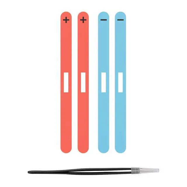 Alt view image 2 of 7 - Console Side Rail Slot Sticker for Switch 2, Left Right Slide Rail DIY Decorative Skin Decal with Tweezer for Nintendo Switch 2 Console - Blue & Orange @