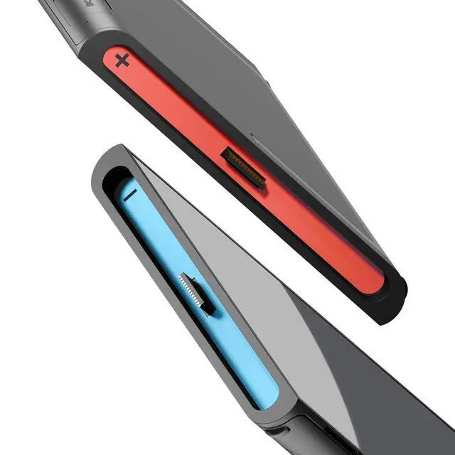 Alt view image 5 of 7 - Console Side Rail Slot Sticker for Switch 2, Left Right Slide Rail DIY Decorative Skin Decal with Tweezer for Nintendo Switch 2 Console - Blue & Orange @
