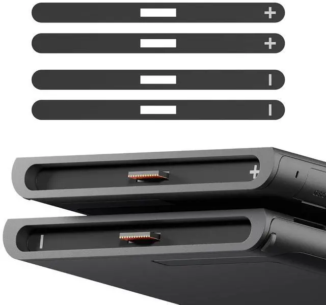 Main image of Console Side Rail Slot Sticker for Switch 2, Left Right Slide Rail DIY Decorative Skin Decal with Tweezer for Nintendo Switch 2 Console - Shadow Gray @