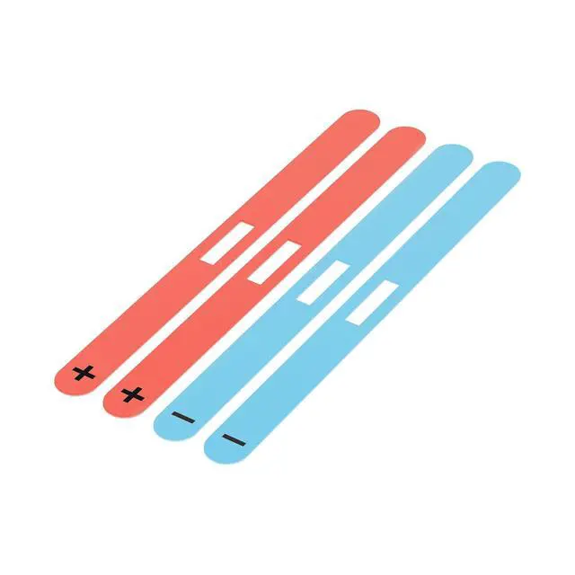 Alt view image 7 of 7 - Console Side Rail Slot Sticker for Switch 2, Left Right Slide Rail DIY Decorative Skin Decal with Tweezer for Nintendo Switch 2 Console - Blue & Orange @