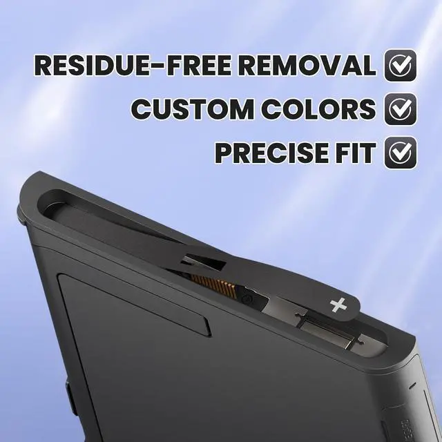 Alt view image 3 of 7 - Console Side Rail Slot Sticker for Switch 2, Left Right Slide Rail DIY Decorative Skin Decal with Tweezer for Nintendo Switch 2 Console - Shadow Gray @