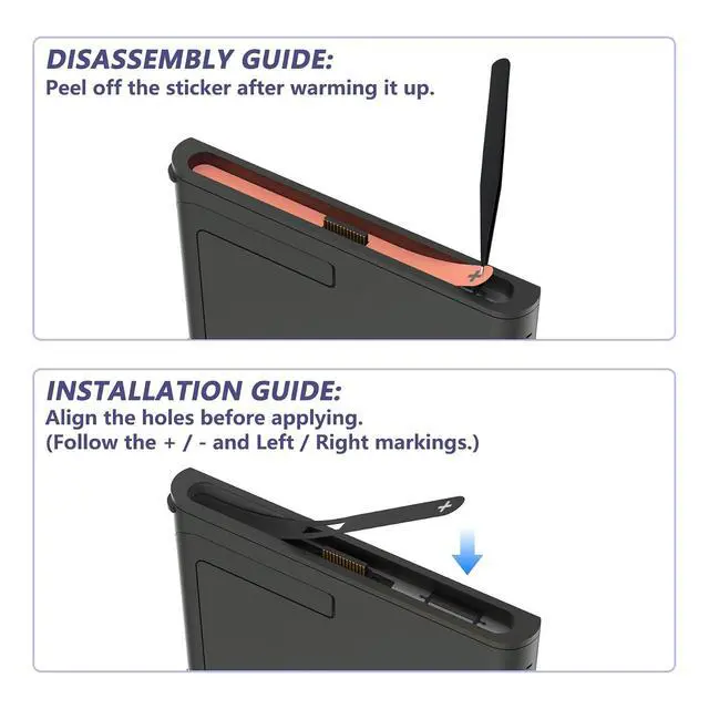 Alt view image 4 of 7 - Console Side Rail Slot Sticker for Switch 2, Left Right Slide Rail DIY Decorative Skin Decal with Tweezer for Nintendo Switch 2 Console - Shadow Gray @