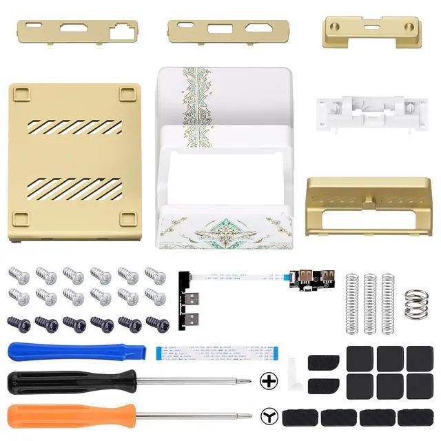 Alt view image 2 of 7 - AiryDocky DIY Kit Glow in Dark Replacement Case for Nintendo Switch Dock, Totem of Kingdom White Redesigned Portable Mini Dock Shell Cover for Nintendo Switch OLED - NO Dock & Circuit Chip @