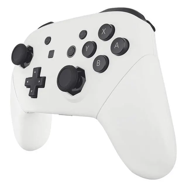 Alt view image 7 of 7 - White Octagonal Gated Sticks Faceplate Backplate Handles Cover, DIY Replacement Hand Grip Housing Shell for Nintendo Switch Pro Controller- Controller NOT Included @