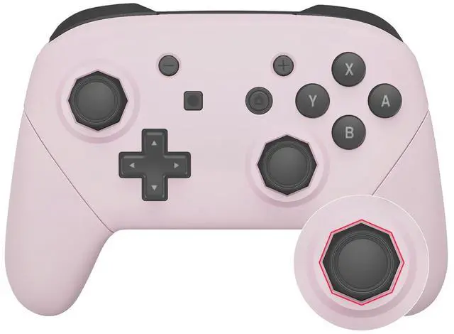 Main image of Cherry Blossoms Pink Octagonal Gated Sticks Faceplate Backplate Handles Cover, DIY Replacement Hand Grip Housing Shell for Nintendo Switch Pro Controller - Controller NOT Included @